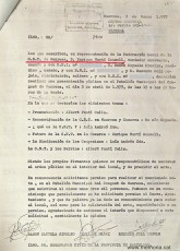 Instància d’Enric Martí Saumell, Ramon  Cayuela Simelio i Rossend Coll Pujols al Govern Civil sol·licitant el permís. 