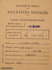 14/3/1940: carta de registre de la seguretat social. (Col·lecció familiar).
