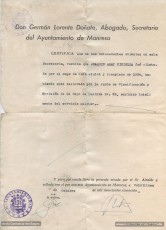 Any 1950: documentació inèdita sobre el reemplaç del servei militar de 1934 a Manresa, en què apareix el nom de Joaquim Amat-Piniella i segons la qual es constata que en va ser exclòs. (Arxiu Comarcal del Bages).