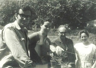 La Família Sureda amb els Amat. D'esquerra a dreta: Alfons Sureda, Josefina Romero, Joaquim Amat i Maria Fernández.