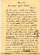Setembre de 1949. Esborrany d'una carta de Joaquim Amat a l'escriptor Agustí Bartra. Hi exposa el seu estat d'ànim dos mesos després de la mort de la seva esposa. (Arxiu Comarcal del Bages. Fons Joaquim Amat-Piniella)