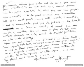 6-3-1973: resposta d'Amat-Piniella a la carta que li va adreçar Montserrat Roig. (Arxiu Comarcal del Bages. Fons Joaquim Amat-Piniella)