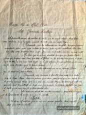 Carta de Laso a Il·luminada datada el 23 d’abril de 1935 mentre fa el servei militar a Chauen, el Marroc. (Col·lecció de Josep Maria Laso).