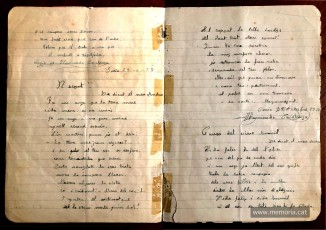 Poema signat per Il·luminada Casahuga en què recorda la mort de Teresa Iglesias, la mare d'Andrés Laso l'any 1938. (Col·lecció de Josep Maria Laso).