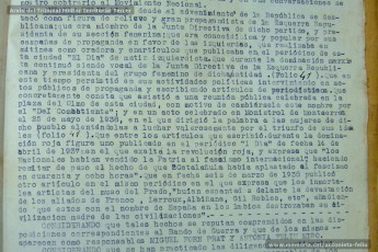 "Autoresumen". Resum sobre la processada Antonieta Feliu. 