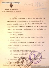 5-12-1936. Primeres mesures acordades per la Junta de Defensa, l’endemà de la seva constitució. (Arxiu Comarcal del Bages).
