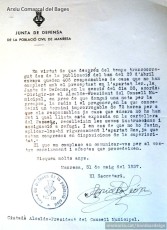 31.5.1937. Nota de la Junta segons la qual encara hi ha 406 responsables de casa que no han complert les seves obligacions en relació als refugis. (Arxiu Comarcal del Bages).