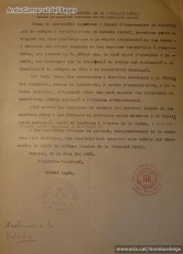 31-3-1938. Nota de la Junta sobre la recaptació de diners per a la construcció de refugis. (Arxiu Comarcal del Bages).