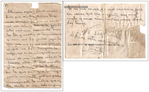 Carta escrita en una nit d’insomni que evidencia la desesperació d’en Vicenç pel seu segon empresonament. Serà alliberat l’agost del 1943.