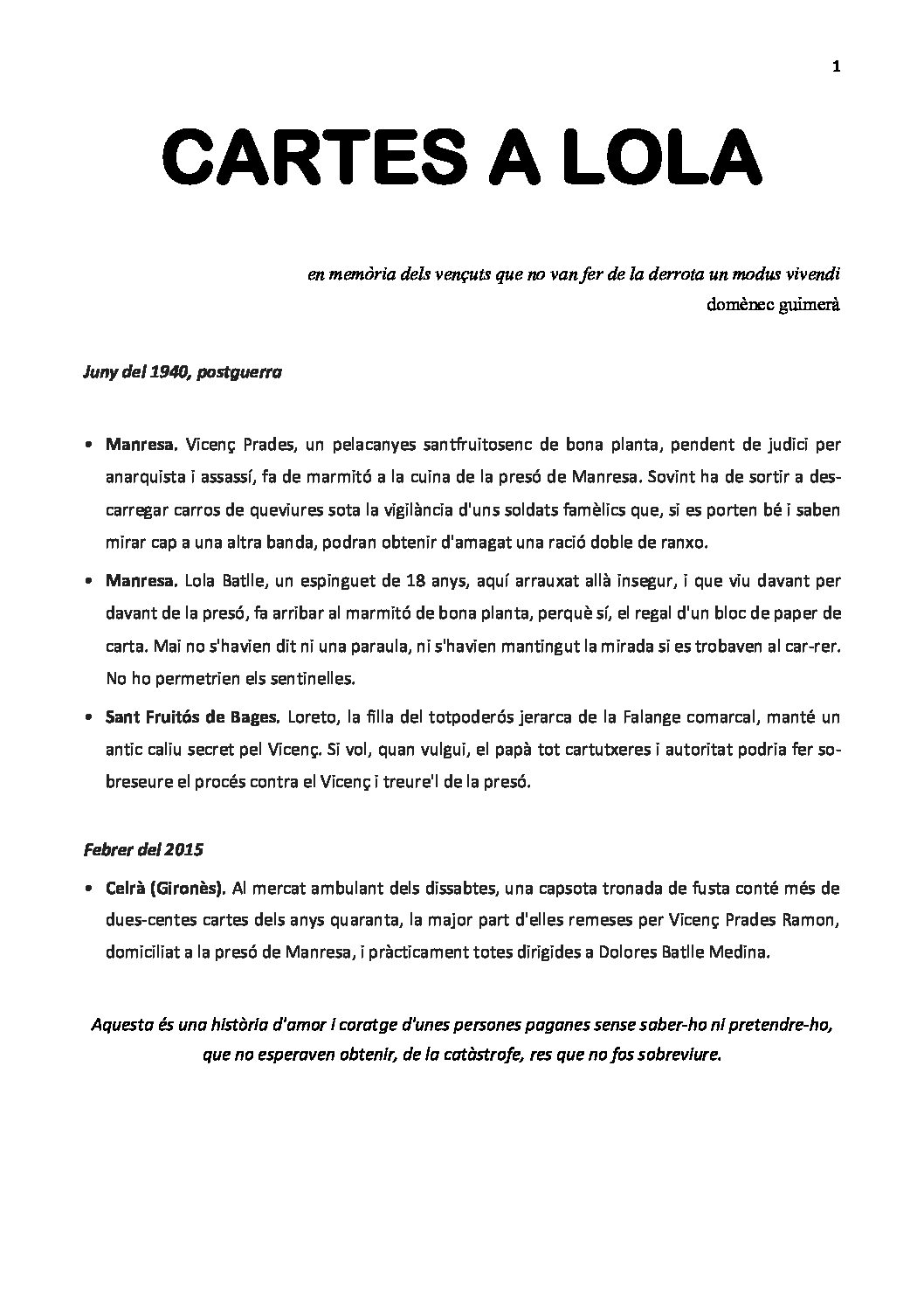 GUIA DE LECTURA_CARTES A L OLA. Domènec_Guimerà