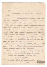 Carta d’Ignàsia Guitart de 15 de novembre demanant notícies a un company del seu marit.