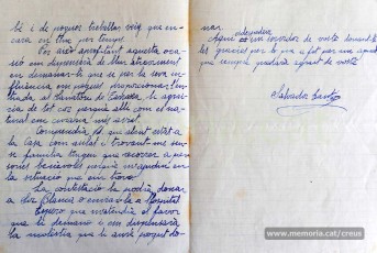 10/7/1933. Carta d’agraïment d’un asilat per l’ajuda que ha rebut de Jaume Creus. Alhora, li prega que faci gestions perquè pugui entrar al Sanatori de Terrassa.