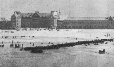 La platja de Bray-Dunes, el juny del 1940, durant la batalla de Dunkerque, on Antoni Meca fou capturat pels alemanys. 