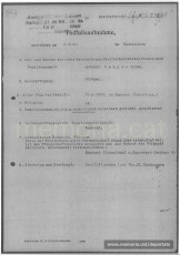 Acta de defunció d'Antoni Camps feta a Mauthausen. (Font: ITS Bad Arolsen)