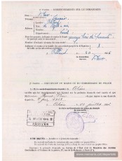 Demande per obtenir del govern francès l'estatut de "no retornat" per a Pere Brunet, a iniciativa d'Ignasi Vilaró (Font: Archives des Victimes des Conflits Contemporains – Caen, França)