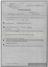 Acta de defunció de Pere Parés feta a Mauthausen. (Font: ITS Bad Arolsen)
