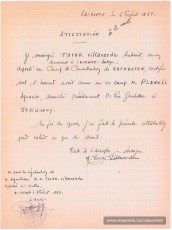 Document donant fe que Planell havia estat deportat a Mauthausen, signat pel també deportat Antonio Tovar (Font: Archives des Victimes des Conflits Contemporains – Caen, França)
