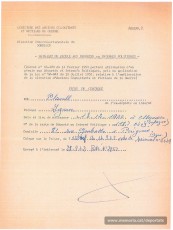 Subsidi del govern francès als deportats i internats polítics, 1962 (Font: Archives des Victimes des Conflits Contemporains – Caen, França)