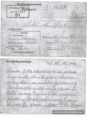 Nova carta enviada des de l'stalag el 18-10-1940 (Font: arxiu particular de Núria Viladrosa Cutrina)