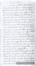 Darrera carta conservada de Jaume Viladrosa, datada el 9-11-1940. Hi explica que amb ell hi ha un altre manresà. Es tracta de l'Àngel Sánchez López. (Font: arxiu particular de Núria Viladrosa Cutrina)