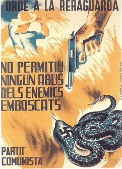 Cartell sobre l'emboscat rural, 1937; editat pel Partit Comunista al País Valencià.
