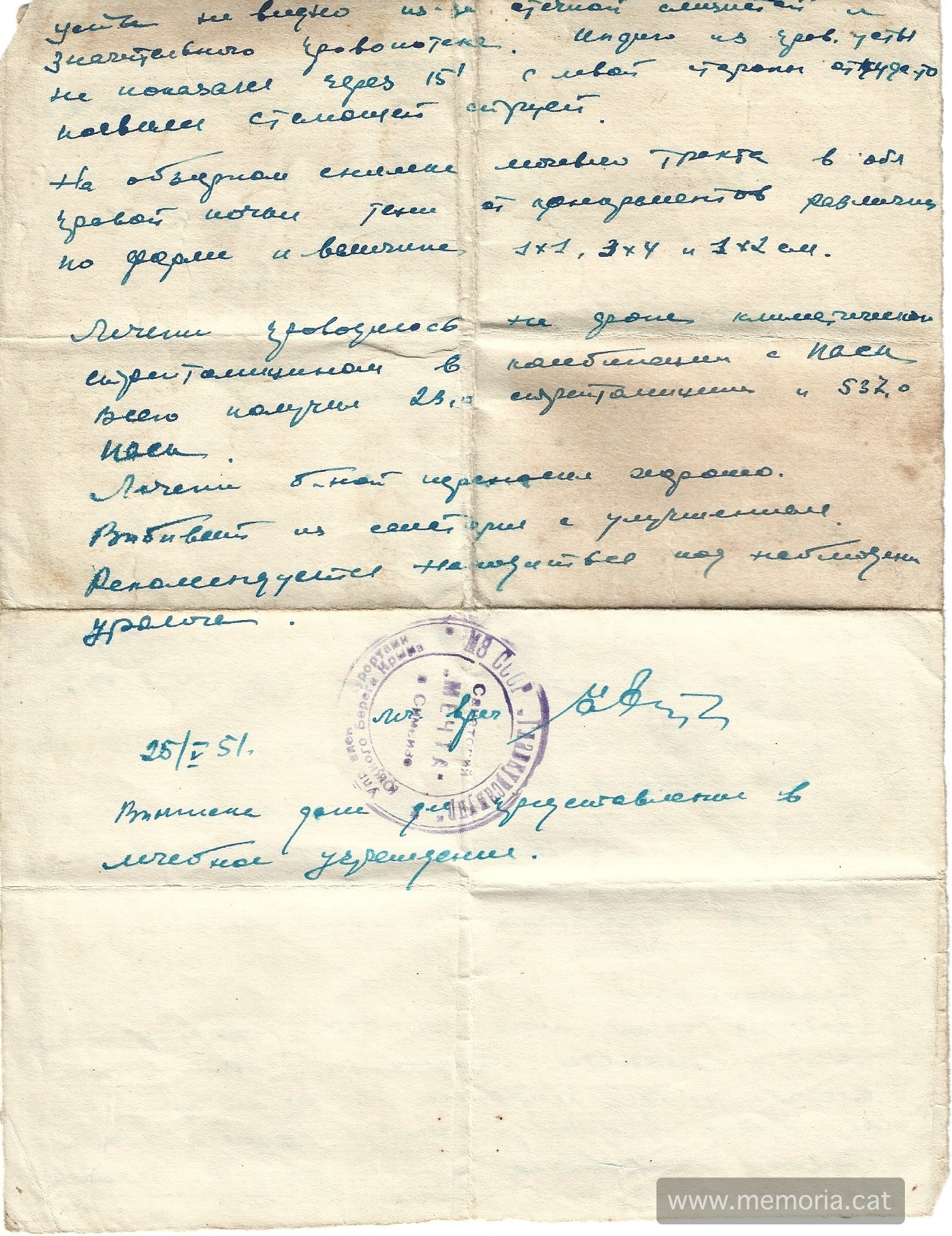 Darrera pàgina de l'informe amb els resultats de les analítiques del Pedro Martínez. La diagnosi és que té problemes al ronyó i s'haurà d'operar. Font: Col·lecció familiar.