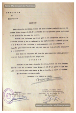 Resolució de l’Ajuntamentl, juny  1943. (Font: web memoria.cat/franquisme).