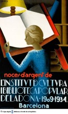 Cartell de l’Institut de Cultura i Biblioteca Popular de la Dona, 1934. (Font: Biblioteca Pavelló de la República).