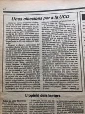 Unes eleccions per a la UCD. Josep Camprubí (Regió7, 6/1/1979)