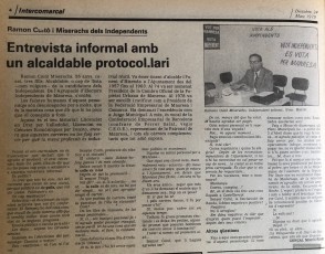 Entrevista a Ramon Cuitó i Miserachs. Gonçal Mazcuñán. Regió7, 24/3/1979