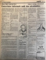 Entrevistes a Ramon Majó i Lluch i Joan Antoni Garriga i Caro. Gonçal Mazcuñán. Regió7, 27/3/1979