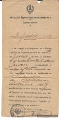 Document de llicència militar d’Emili Codorniu emès a Sevilla amb data de 3 de juliol de 1939. (Arxiu familiar).