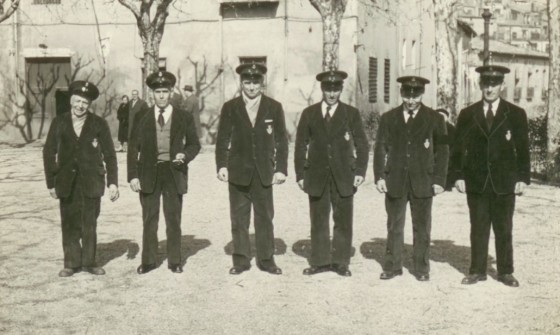 21/2/1963:  Sequiaires uniformats a la sortida de l’ofici de la Festa de la Llum. (Arxiu de Can Font)