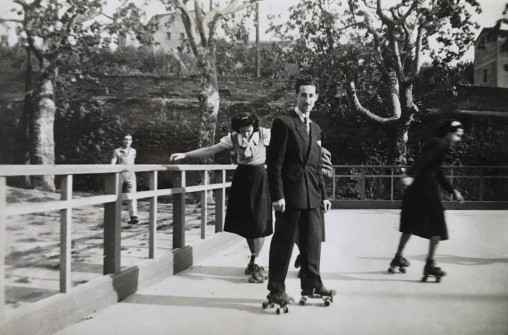 1949:  Pista de patinatge del Congost. (Foto enviada per Pura Travé)