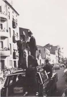 1/7/1966:  Visita del general Franco. Enregistrament per al No-do. (Foto enviada per Miquel Martínez)