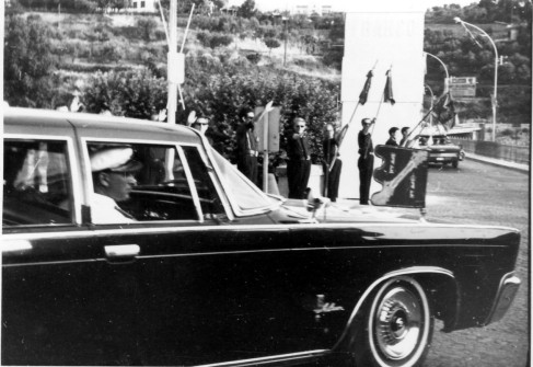 1/7/1966:  Visita del general Franco . (Foto enviada per Miquel Martínez)