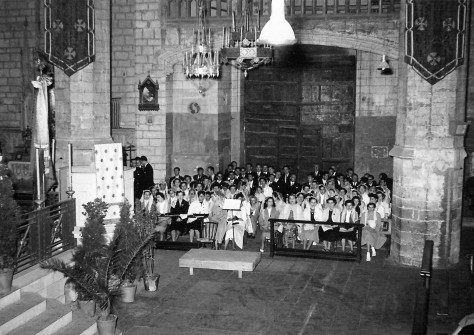 1951:  Missa a la Seu. 50è aniversari de l'Orfeó Manresà. (Foto enviada per Alba Bohigas Condal)