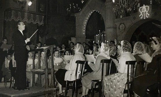 1959:  Orfeó Manresà. La Seu, any Marià. (Foto enviada per Pura Travé)