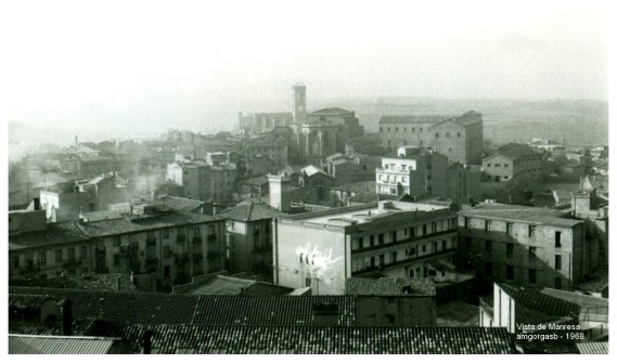 1968:  Vista de Manresa. (Foto enviada per Antònia M. Gorgas Bargay)