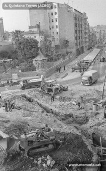 Panoràmica de les obres de pavimentació a la zona de Bonavista. Maig-juny 1970. (Fotografia: Antoni Quintana Torres/Arxiu Comarcal del Bages).