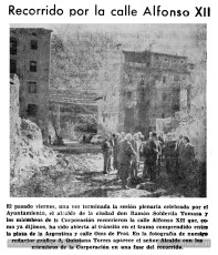 El diari “Manresa” explica el 25 d’octubre de 1966 una segona visita de les autoritats locals a un primerenc carrer d’Alfons XII. (Arxiu Comarcal del Bages).