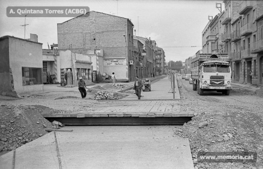 Carretera de Vic. Vistes del sector del Pont de Ferro, el primer tram de les obres. Maig 1970. (Fotografia: Antoni Quintana Torres/Arxiu Comarcal del Bages).