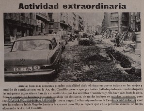 11/7/1970: “Actividad extraordinària”, titulava el diari ‘Manresa’ amb una imatge de Sant Domènec potes enlaire i amb molta circulació de persones i vehicles. (Arxiu Comarcal del Bages).