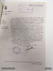 1975-1977: Reclamació del Ministerio de Obras Públicas a l’Ajuntament de Manresa del pagament pendent de les obres i liquidació definitiva per part d’aquest. (Arxiu Municipal de Manresa).