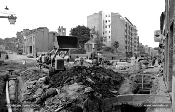 Diferents panoràmiques de les obres de pavimentació a la zona de Bonavista. Maig-juny 1970. (Fotografia: Antoni Quintana Torres/Arxiu Comarcal del Bages).