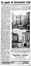 Informació publicada al diari “Manresa” el 27 d’agost de 1965 on es dóna notícia sobre les primeres passes burocràtiques per a l’inici del projecte del nou carrer. (Arxiu Comarcal del Bages).