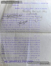 Gener-maig de 1939: acreditacions de mestres adreçades a l’alcalde de Manresa o a les autoritats pertinents per demostrar que exercien com a professors en escoles de la ciutat abans de l’arribada de les tropes franquistes i per indicar el sou que rebien. Els mestres que s’acrediten són: Concepció Abadal i Puigferrat, Trinitat Colomina Muràs, Àngela Mató Puigmitjà, Rosa Borràs Llauradó, Julita Llop Masqué, Pau Guiu Domingo, Dolors Mas de la Fuente, Guadalupe Guisasola Rodríguez, Josepa Borràs Aragonès, Felisa Rufas Clavera, Ramon Santacana Minguell, Aparici Jané Vila, Guadalupe Jané Cornet, Maria del Olvido Álvarez Álvarez, Ildefonsa Matamala Barnet, Valeri Caldas Altimiras, Carme Montagut Simó, Enric Morató Alguacil, Maria Teresa Llorens, Concepció Serrano Hernández, Maria Rosario Biel Casals, Maria Vall Soldevila, Carme Piqué Bartolomé, Josep Vidal Monge, Maria Garriga Pons, Teresa Llasera Sala, Ramon Pallàs Prades, Maria Llaveries Viladomiu, Vicenta Cuende Sierra, Josepa Riera Vives, Rosa Macau Roig, Vicenç Ramírez Tormo, Maria Teresa Bruto Sans, Hermenegild Lladó Bilarrubies, Pilar Espada Cristóbal, Purificació Espada Cristóbal, Dolors Ribes Grau, Assumpció Tomàs Suades, Rosa Fortuny Riera, Josep Martínez Aguado, Assumpció Rovira Tenas, Antònia Trapé Carrera, Aureli Górriz Vivas, Eugènia Giró Ortega, Pere Aloy Anell, Maties Modest Vicente Giménez, Joan Martí Garriga i Aurora Bernal Navarro. (Arxiu Municipal de Manresa)
