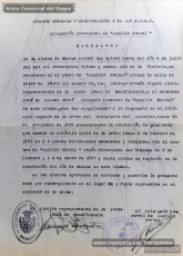Gener-maig de 1939: acreditacions de mestres adreçades a l’alcalde de Manresa o a les autoritats pertinents per demostrar que exercien com a professors en escoles de la ciutat abans de l’arribada de les tropes franquistes i per indicar el sou que rebien. Els mestres que s’acrediten són: Concepció Abadal i Puigferrat, Trinitat Colomina Muràs, Àngela Mató Puigmitjà, Rosa Borràs Llauradó, Julita Llop Masqué, Pau Guiu Domingo, Dolors Mas de la Fuente, Guadalupe Guisasola Rodríguez, Josepa Borràs Aragonès, Felisa Rufas Clavera, Ramon Santacana Minguell, Aparici Jané Vila, Guadalupe Jané Cornet, Maria del Olvido Álvarez Álvarez, Ildefonsa Matamala Barnet, Valeri Caldas Altimiras, Carme Montagut Simó, Enric Morató Alguacil, Maria Teresa Llorens, Concepció Serrano Hernández, Maria Rosario Biel Casals, Maria Vall Soldevila, Carme Piqué Bartolomé, Josep Vidal Monge, Maria Garriga Pons, Teresa Llasera Sala, Ramon Pallàs Prades, Maria Llaveries Viladomiu, Vicenta Cuende Sierra, Josepa Riera Vives, Rosa Macau Roig, Vicenç Ramírez Tormo, Maria Teresa Bruto Sans, Hermenegild Lladó Bilarrubies, Pilar Espada Cristóbal, Purificació Espada Cristóbal, Dolors Ribes Grau, Assumpció Tomàs Suades, Rosa Fortuny Riera, Josep Martínez Aguado, Assumpció Rovira Tenas, Antònia Trapé Carrera, Aureli Górriz Vivas, Eugènia Giró Ortega, Pere Aloy Anell, Maties Modest Vicente Giménez, Joan Martí Garriga i Aurora Bernal Navarro. (Arxiu Municipal de Manresa)
