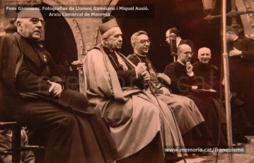 Maig de 1950: imatges de la visita de la marededéu de Fàtima a Manresa. Milers de fidels van sortir a rebre-la pels carrers de la ciutat. (Fons Grifé, Gamisans, Lladó – Arxiu Comarcal del Bages)