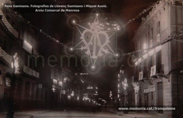 Maig de 1950: imatges de la visita de la marededéu de Fàtima a Manresa. Milers de fidels van sortir a rebre-la pels carrers de la ciutat. (Fons Grifé, Gamisans, Lladó – Arxiu Comarcal del Bages)